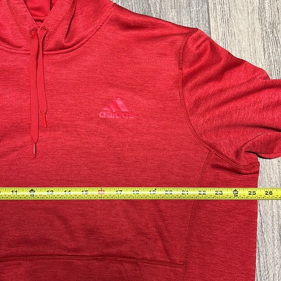 Adidas Climawarm Mens Pullover Hoodie Red Size XL - Picture 6 of 10